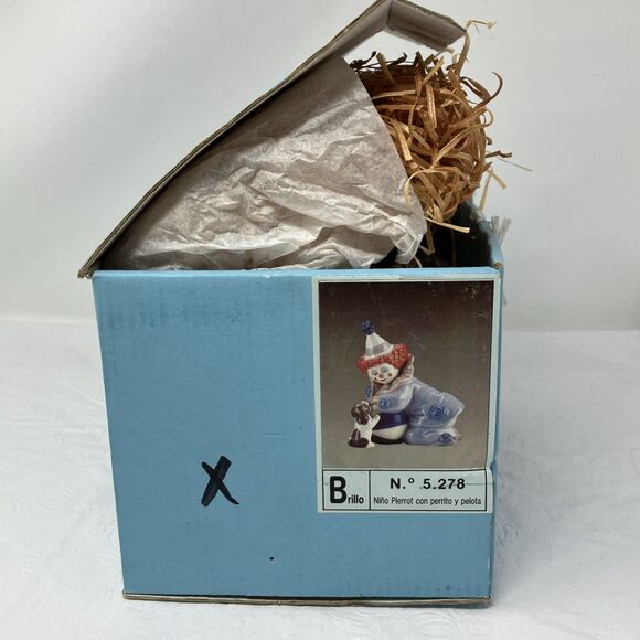 LLADRO Pierrot Clown Puppy and Ball #5278 Retired Made Spain 1985 Nino pierrot - Picture 13 of 16